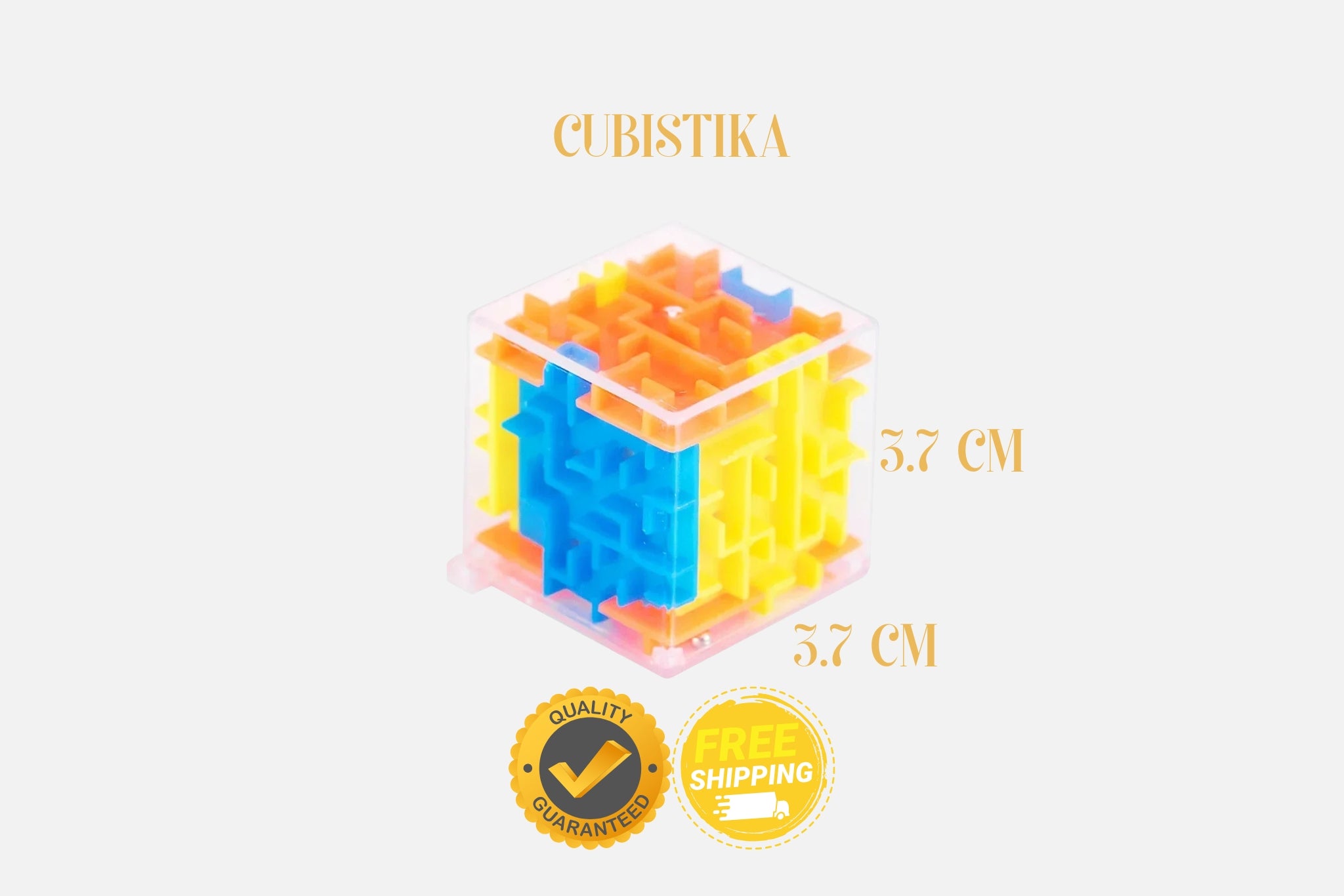 3D Maze Magic Cube Six-Sided Transparent Puzzle 
