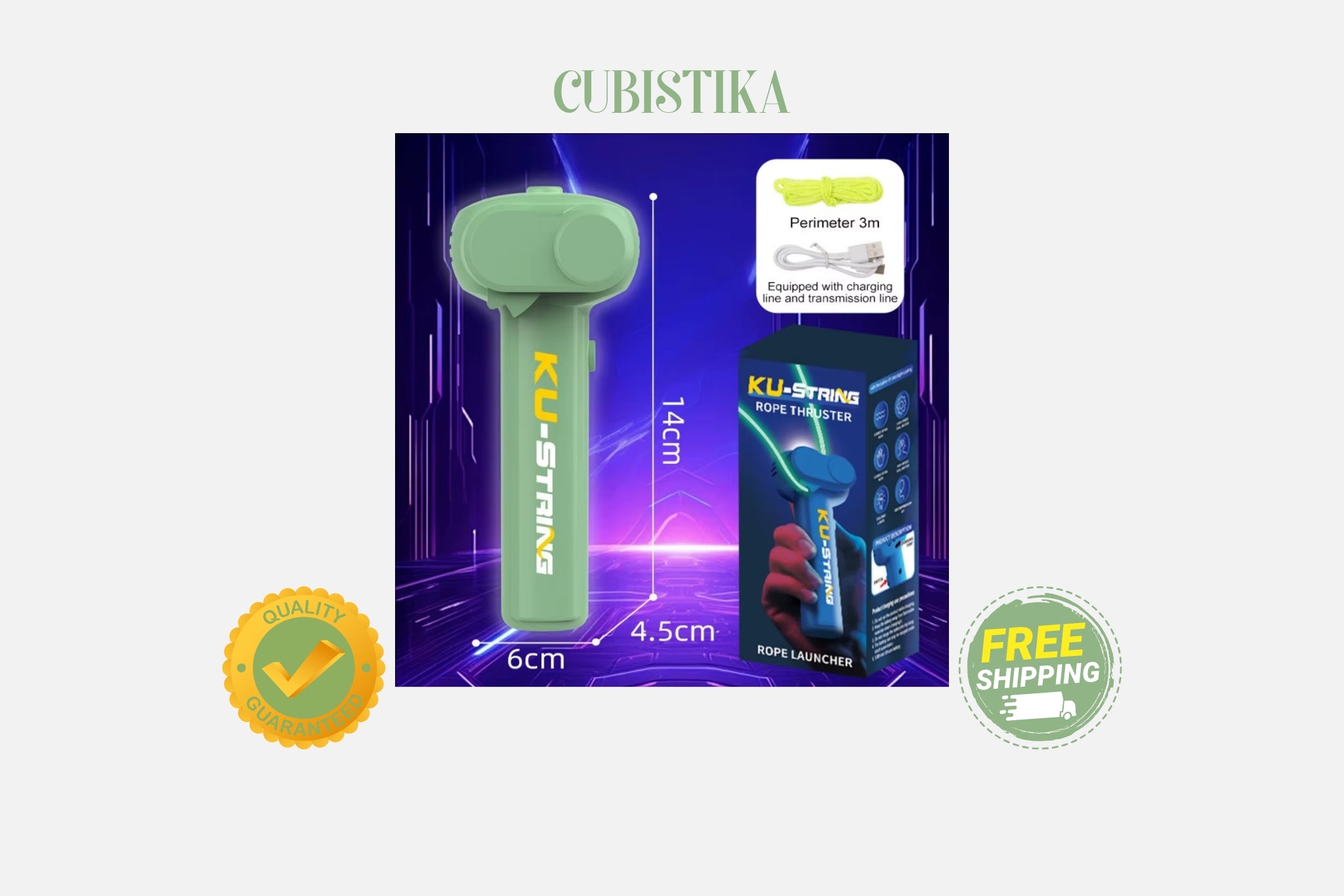 Glow-In-The-Dark Fun Electric Rope Thruster 🐱‍🚀