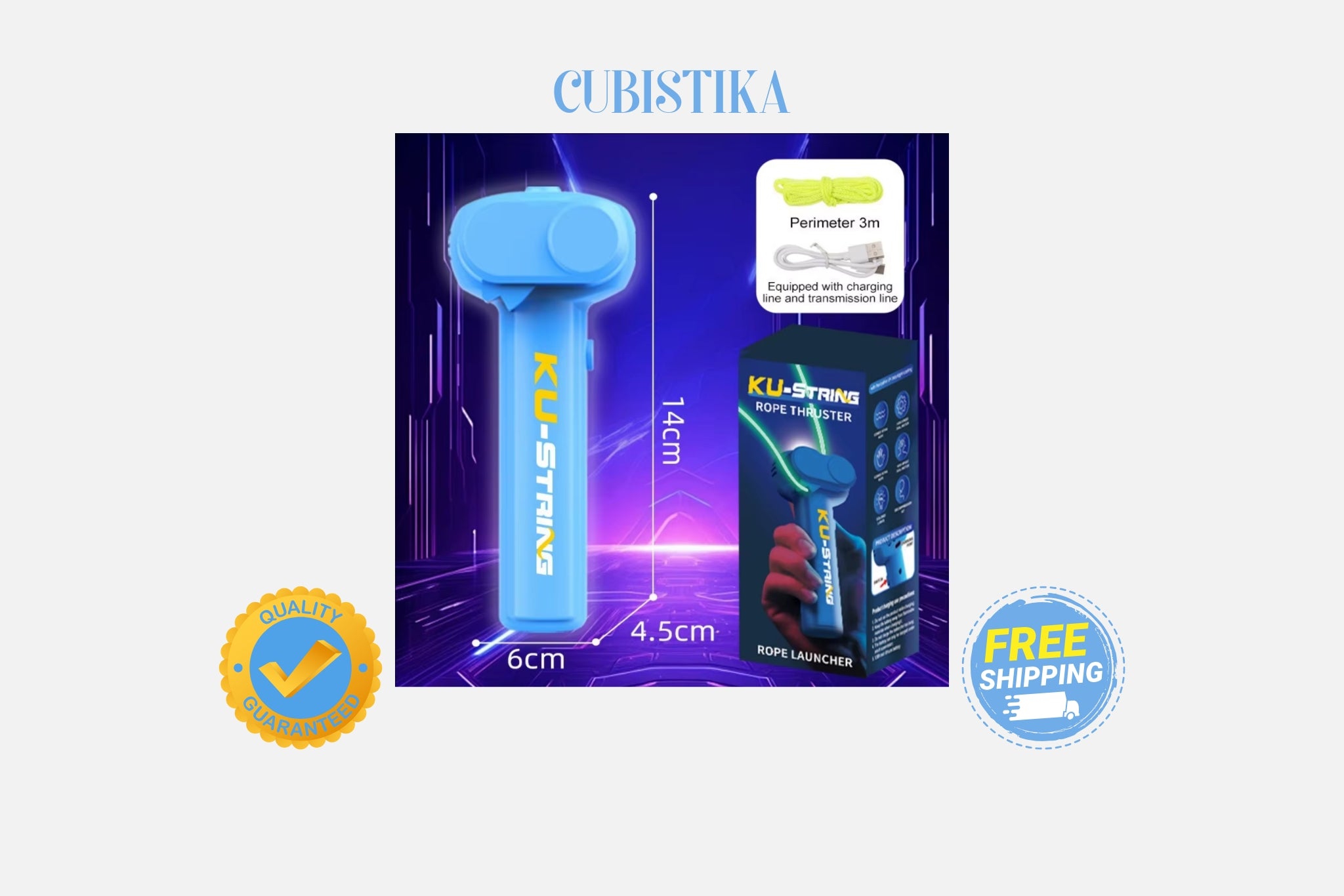 Glow-In-The-Dark Fun Electric Rope Thruster 🐱‍🚀
