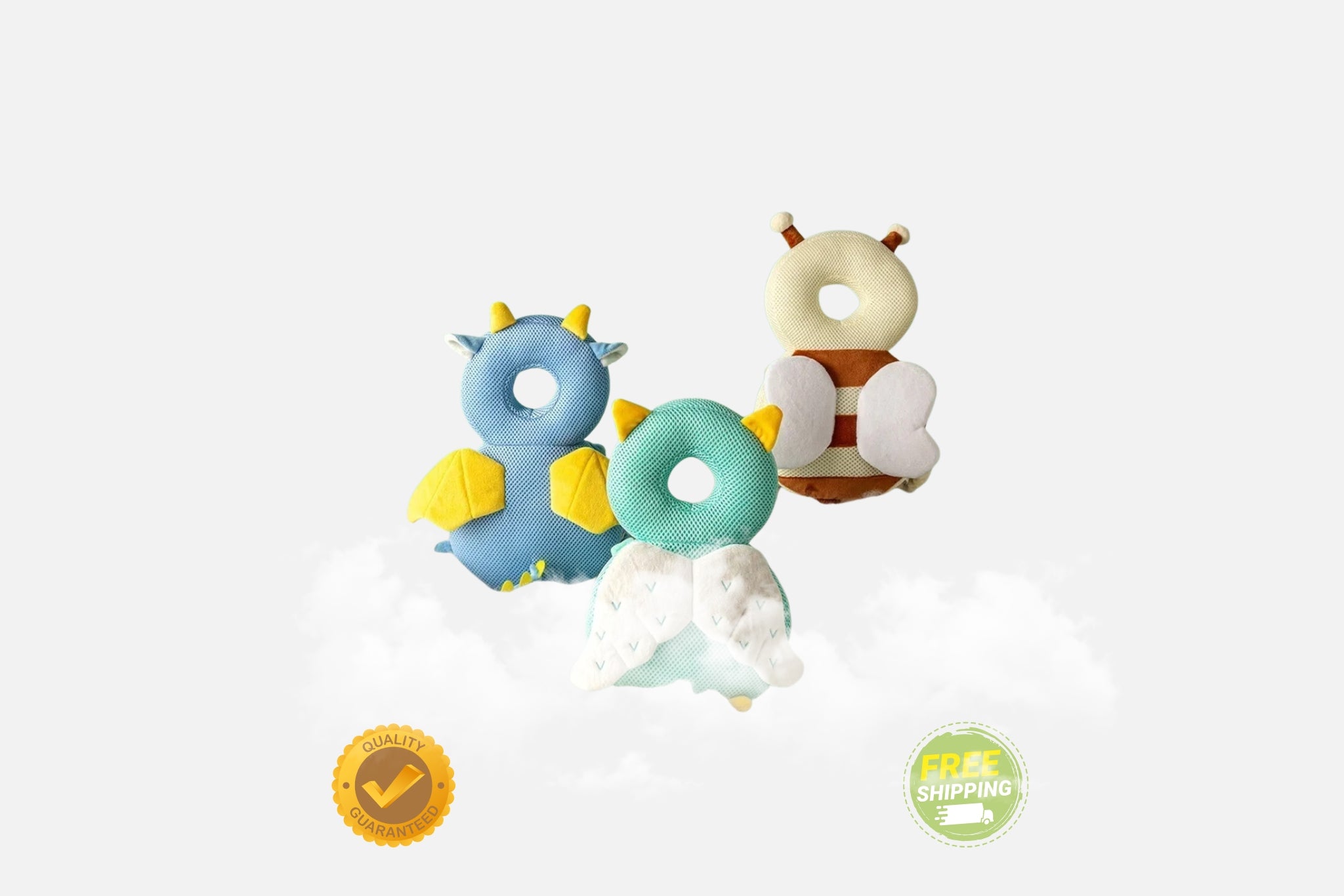 1-3T Toddler Baby Head Protector Safety Pad Cushion Back Prevent Injured Angel Bee Cartoon Security Pillows Protective Headgear